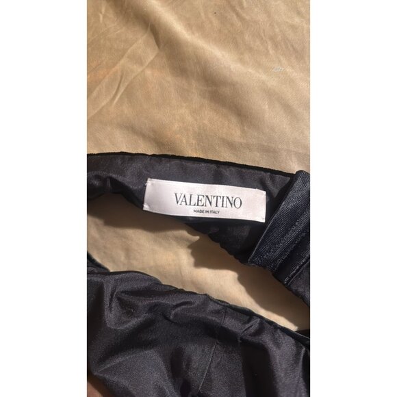Valentino Velvet Halter Crop Top Black Size 10 - Picture 4 of 7